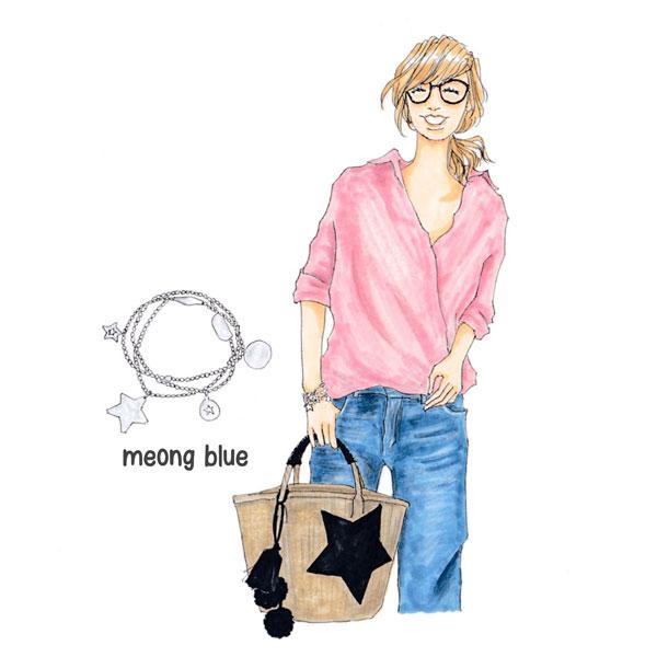 meong blue（メオンブルー）サイザルバッグ ハンドバッグ｜正規