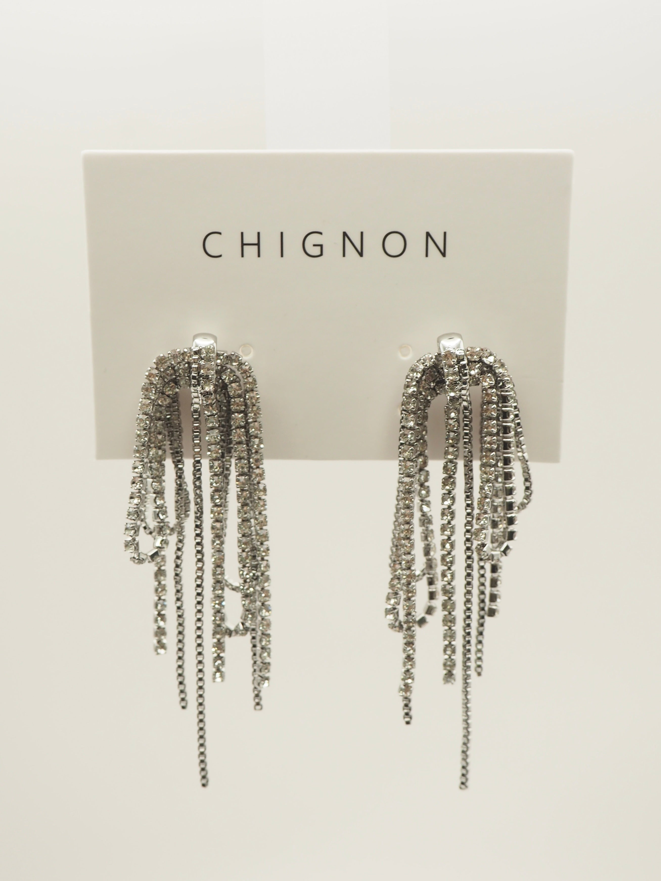 CHIGNONラインストーンフリンジピアス 0052-251SH