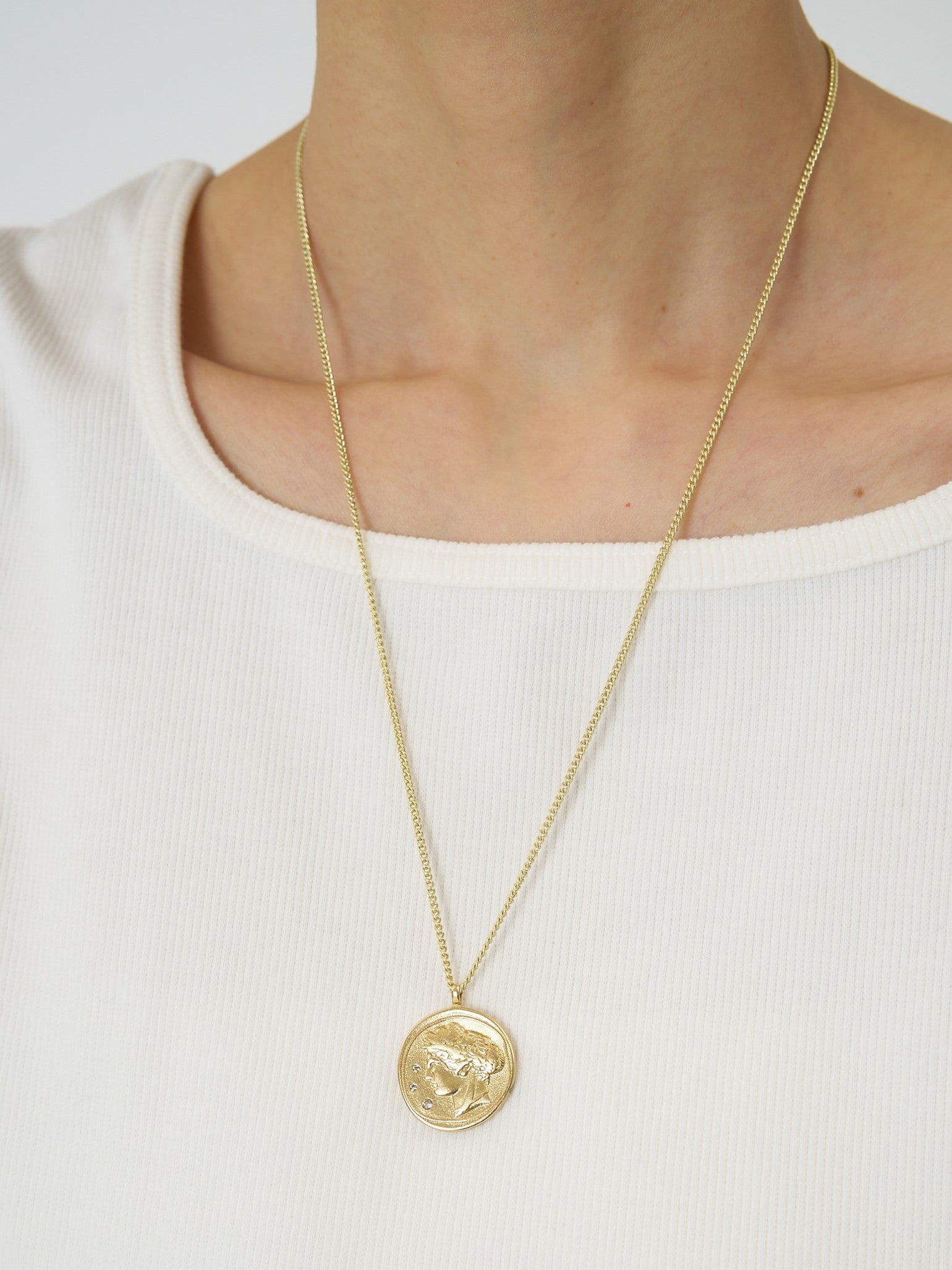 【予約販売】CHIGNON 石入りコインネックレス 0061-118SH