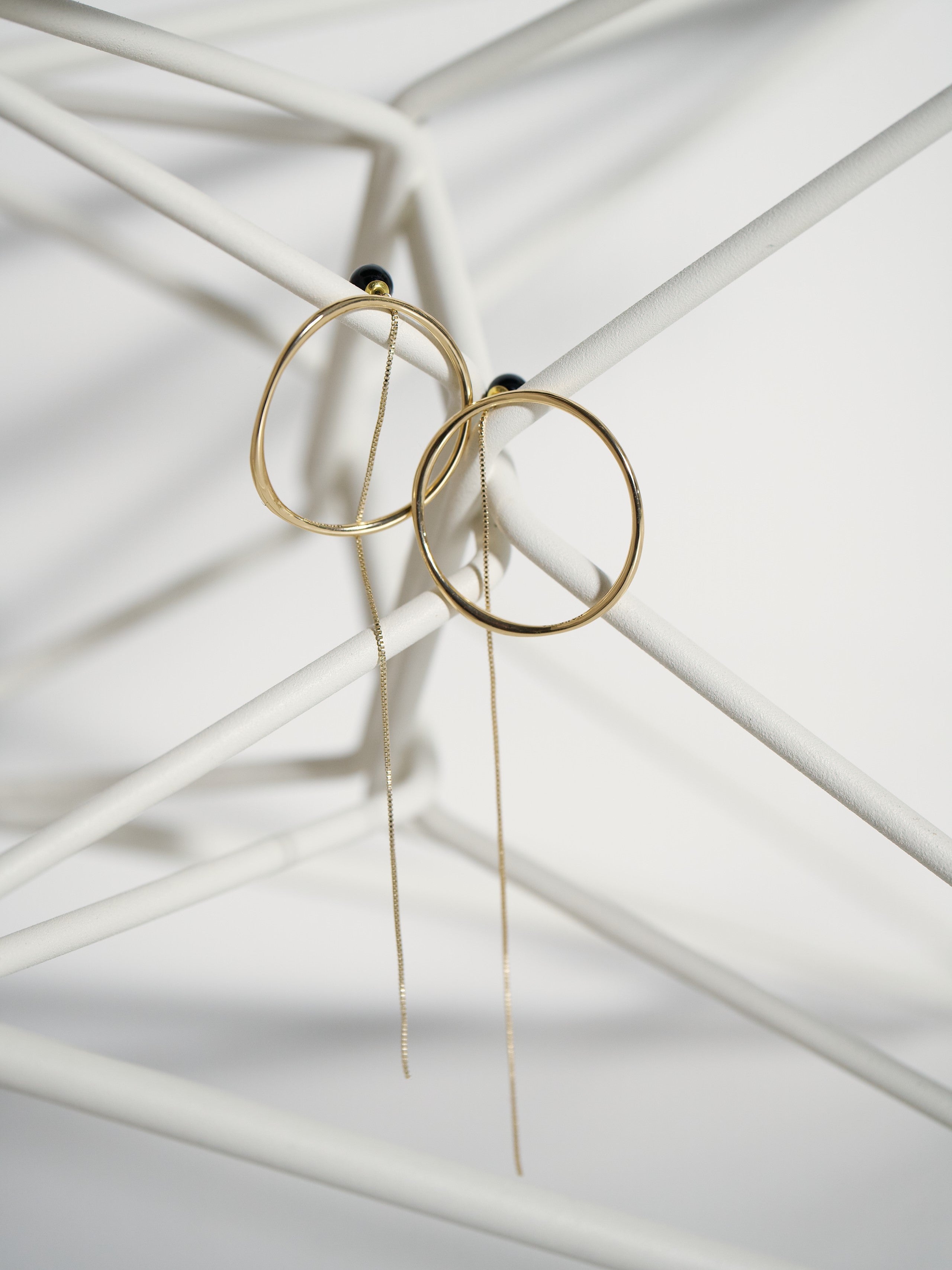 CHIGNON サークルフープオニキス3WAYピアス 0062-431SH