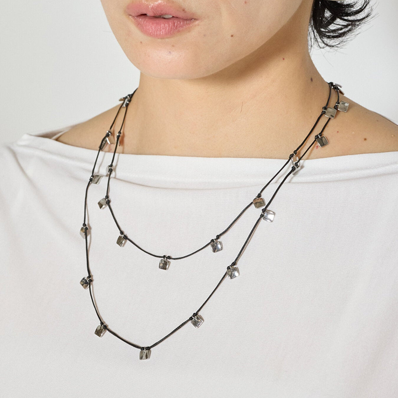 【予約販売】CHIGNON メルティスクエアコードネックレス 0065-456SH