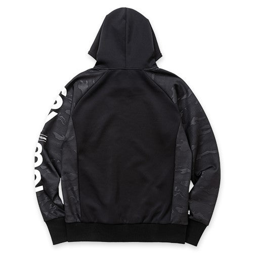 SY32 DOUBLE KNIT EMBOSS CAMO SHIELD LOGO ZIP HOODIE No.13509