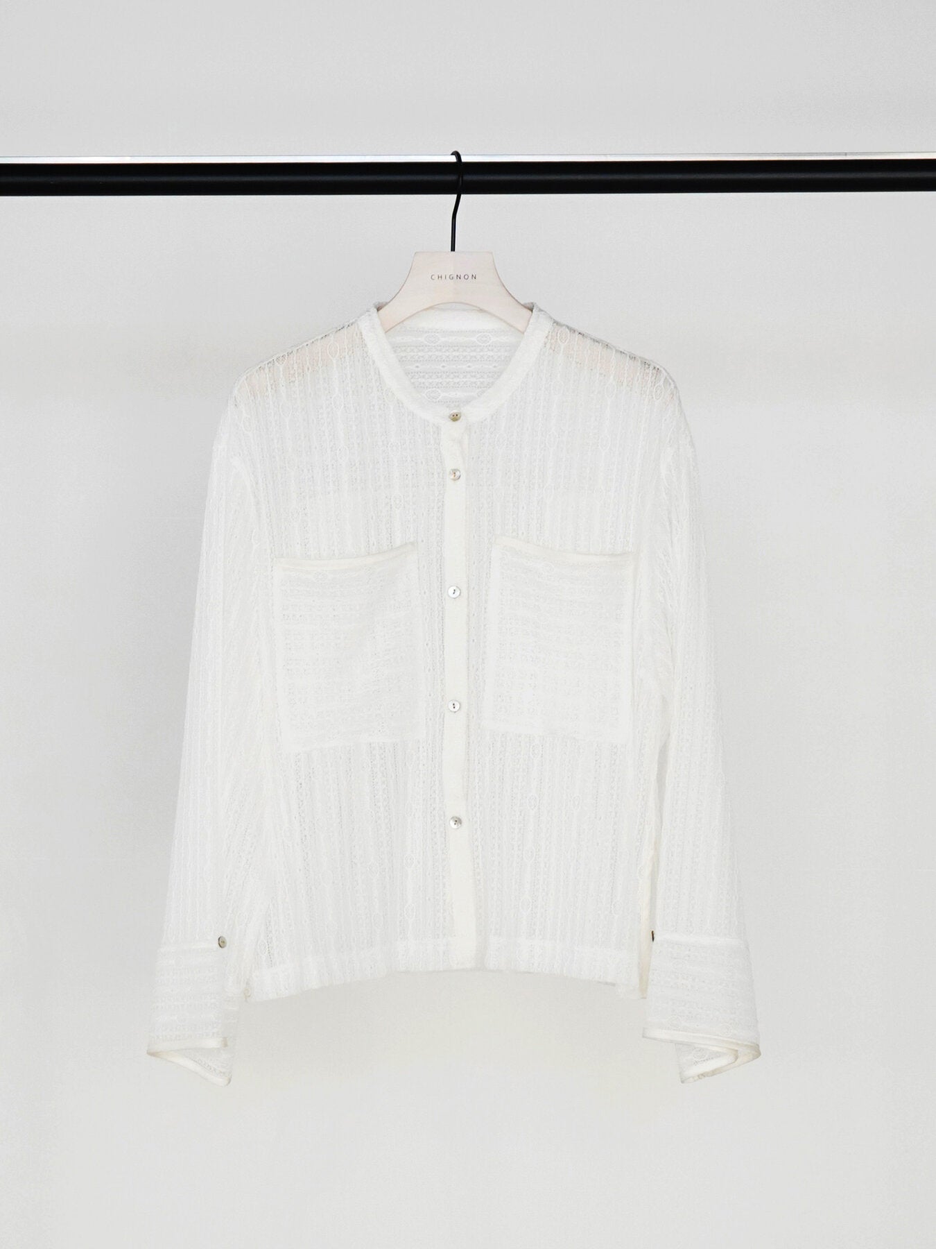 【予約販売】CHIGNON ストレッチレースシャツカーデ 1263-611KK