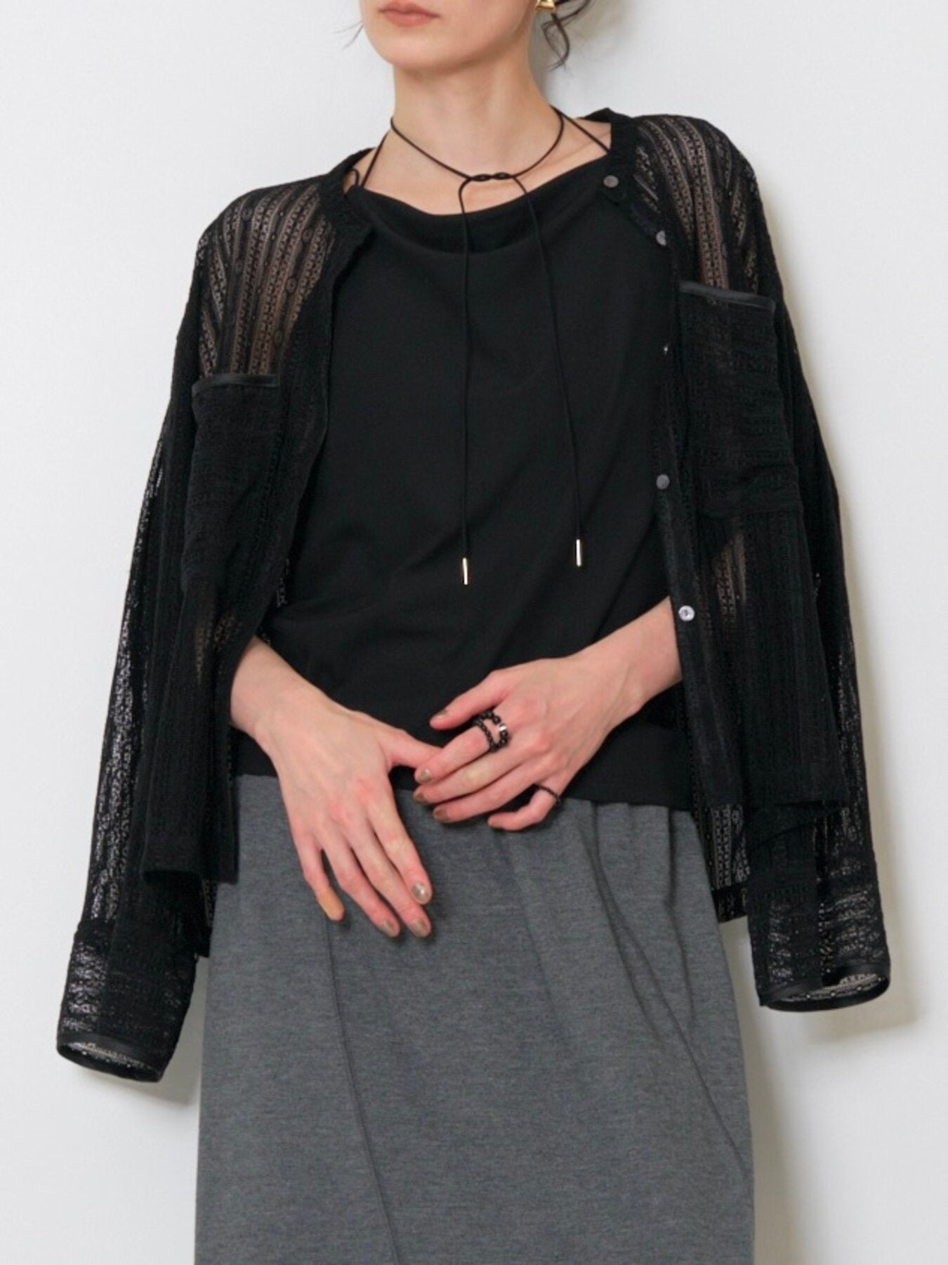 【予約販売】CHIGNON ストレッチレースシャツカーデ 1263-611KK