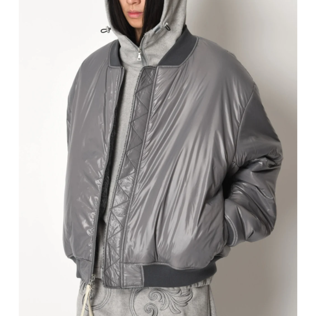 SUPERTHANKS Fur/Shrink faux leather Reversible Flight jacket ST264 JK02