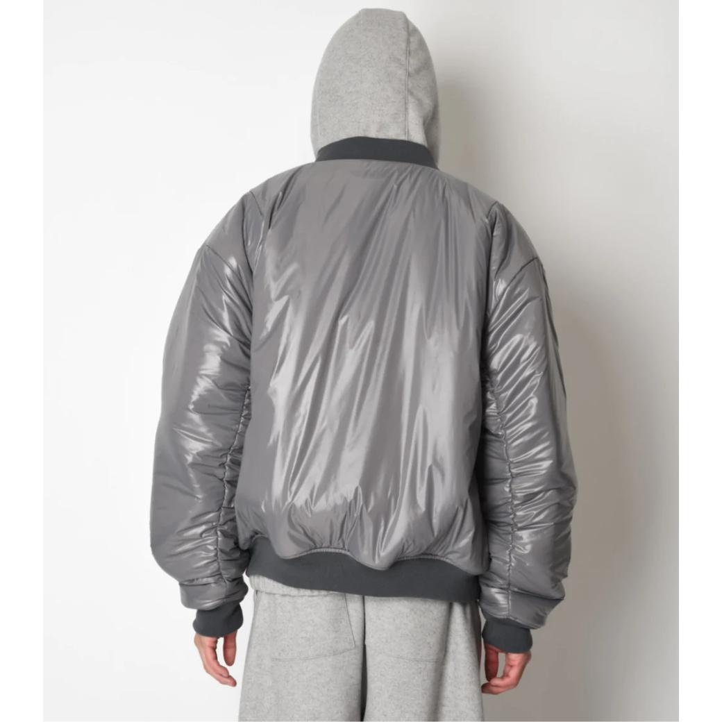 SUPERTHANKS Fur/Shrink faux leather Reversible Flight jacket ST264 JK02