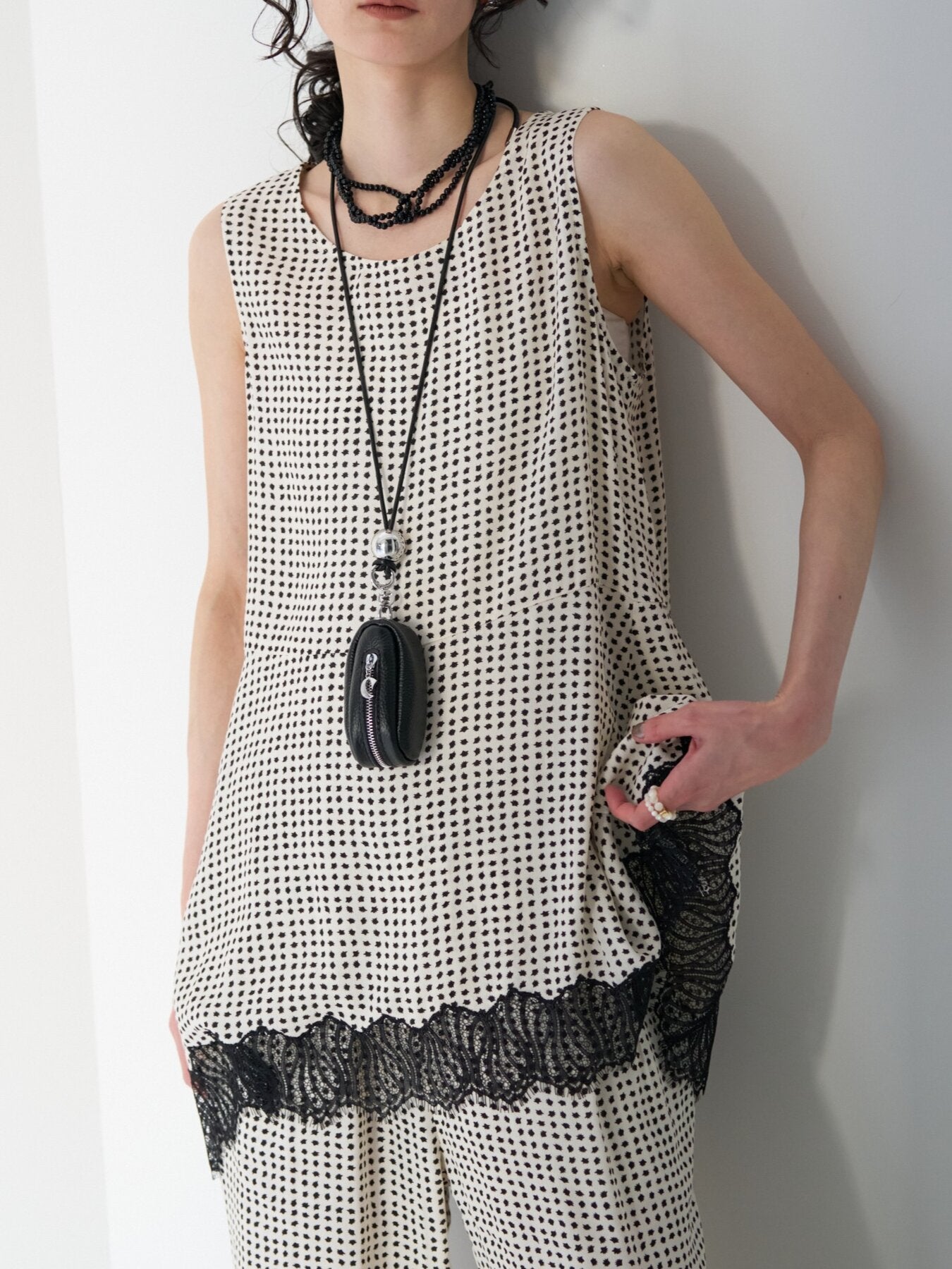 【予約販売】CHIGNON レーストリムドットタンクTOP 1563-683NH