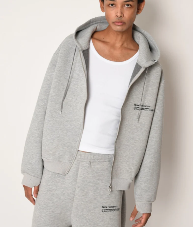 SUPERTHANKS Double-knit Embroidery Zip-Hoodie CS01