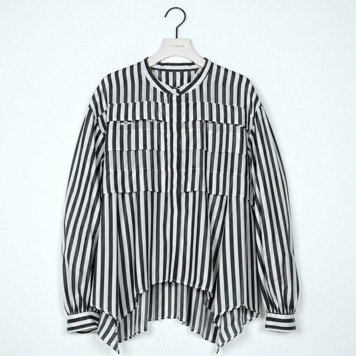 【予約販売】CHIGNON ストライプイレヘムSH 1866-620MK