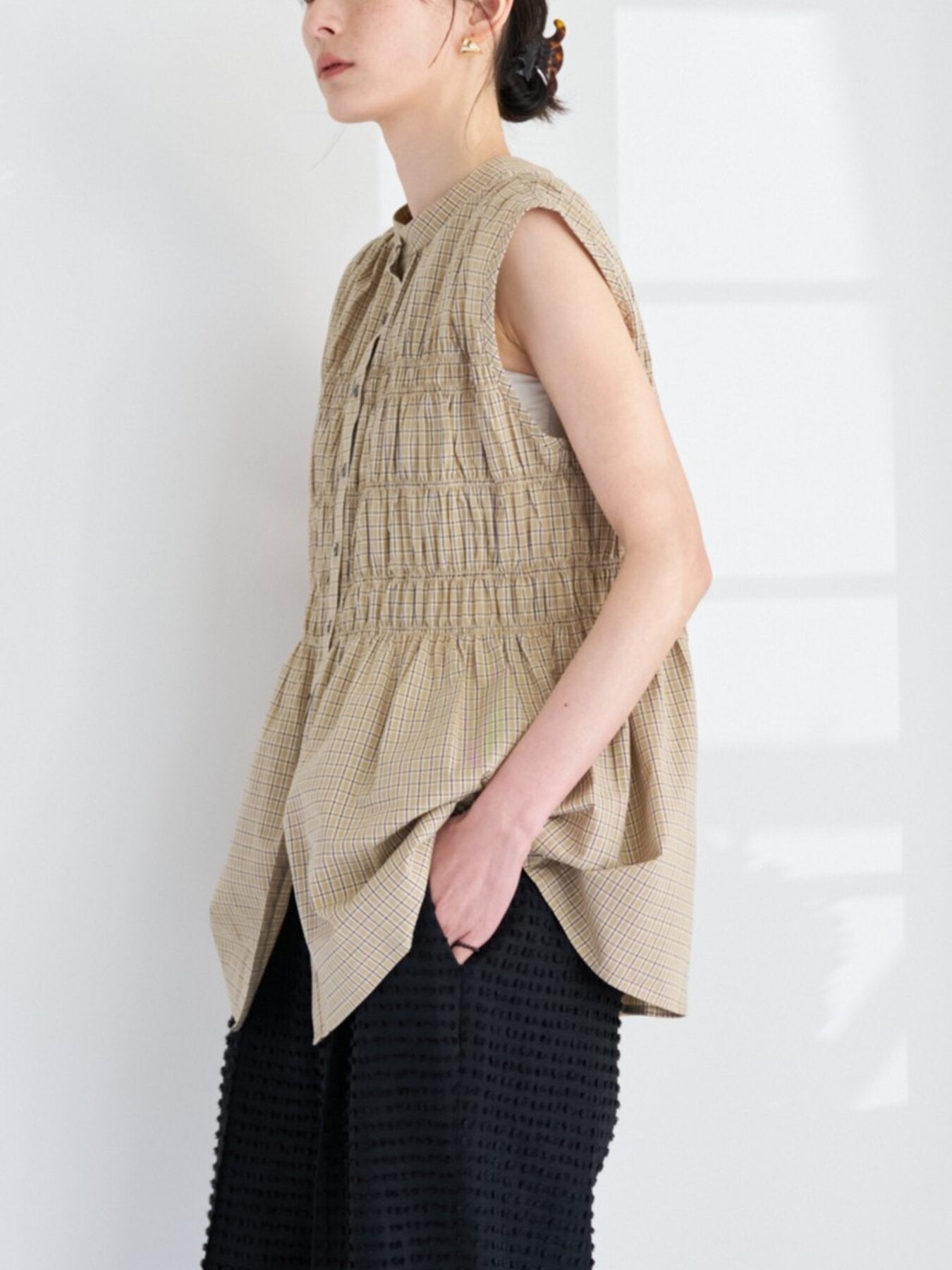 【予約販売】CHIGNON CHECKシャーリングフレンチBL 1963-606KK