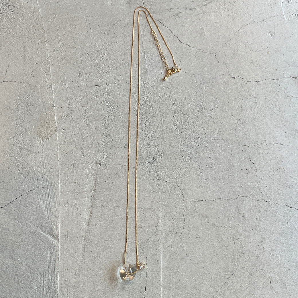 クリアドロップビジュー ネックレス