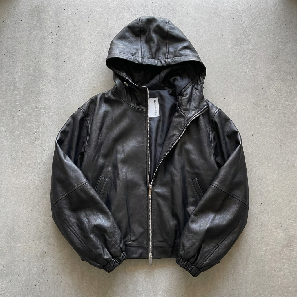 Maison de RUKA メゾンデルーカ フーディレザージャケット