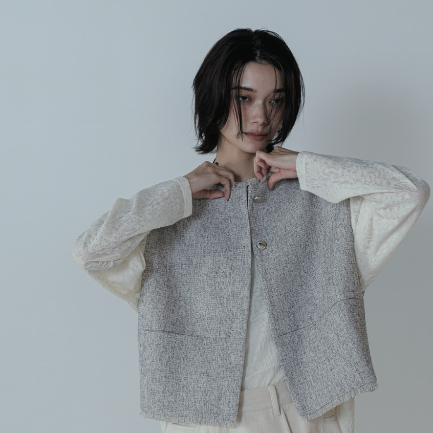 CHIGNON ツイードショートベスト 4646-494MK – RUKA