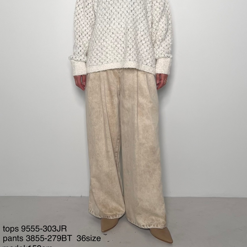 CHIGNON ウォッシュドタックワイドパンツ 3855-279BT