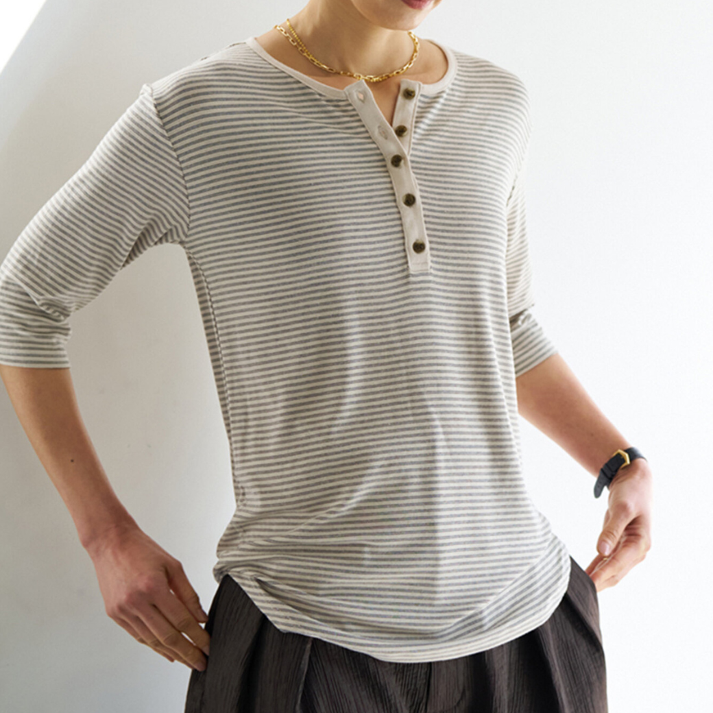 【予約販売】YENN HENRY 3,4 SLEEVE TEE Y263-82083