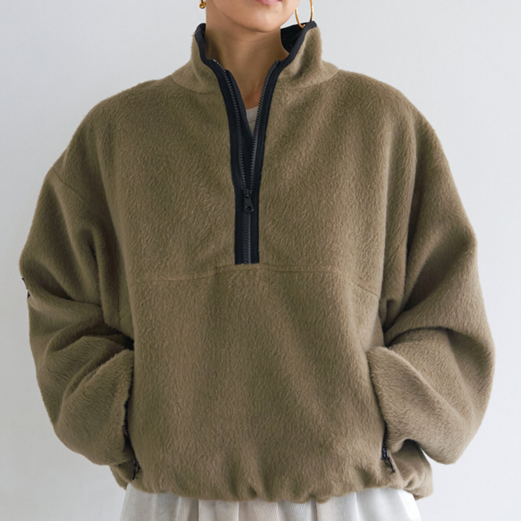 【予約販売】YENN SHAGGY HALF ZIP JK Y254-41126-4