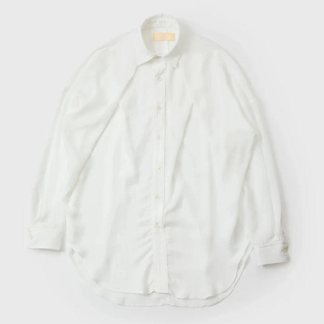 meagratia Cross tuck sheer shirt