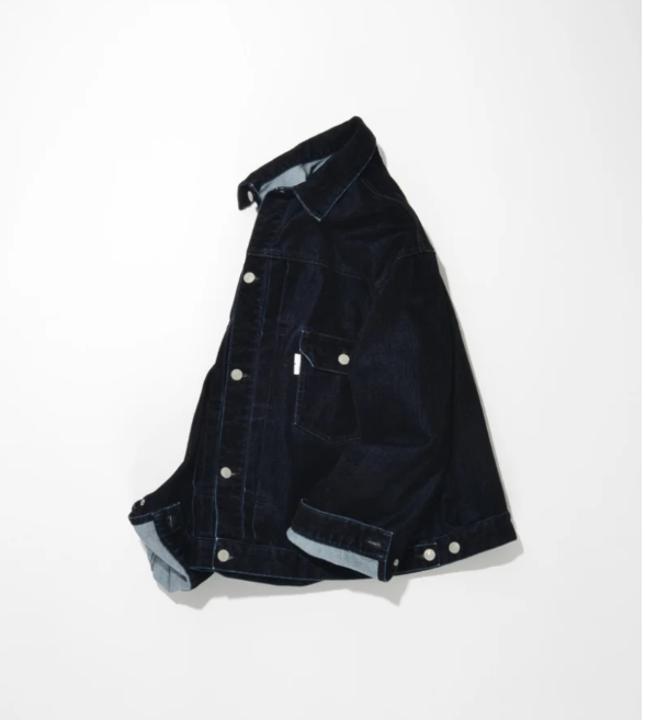 Black flocky denim type2-jacket