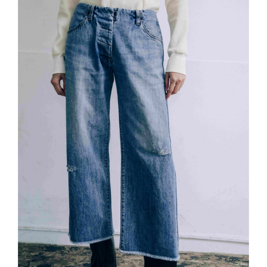 CaRouseLamBRa DAMEGED LOW RISE WIDE PANTS〔40%OFF〕