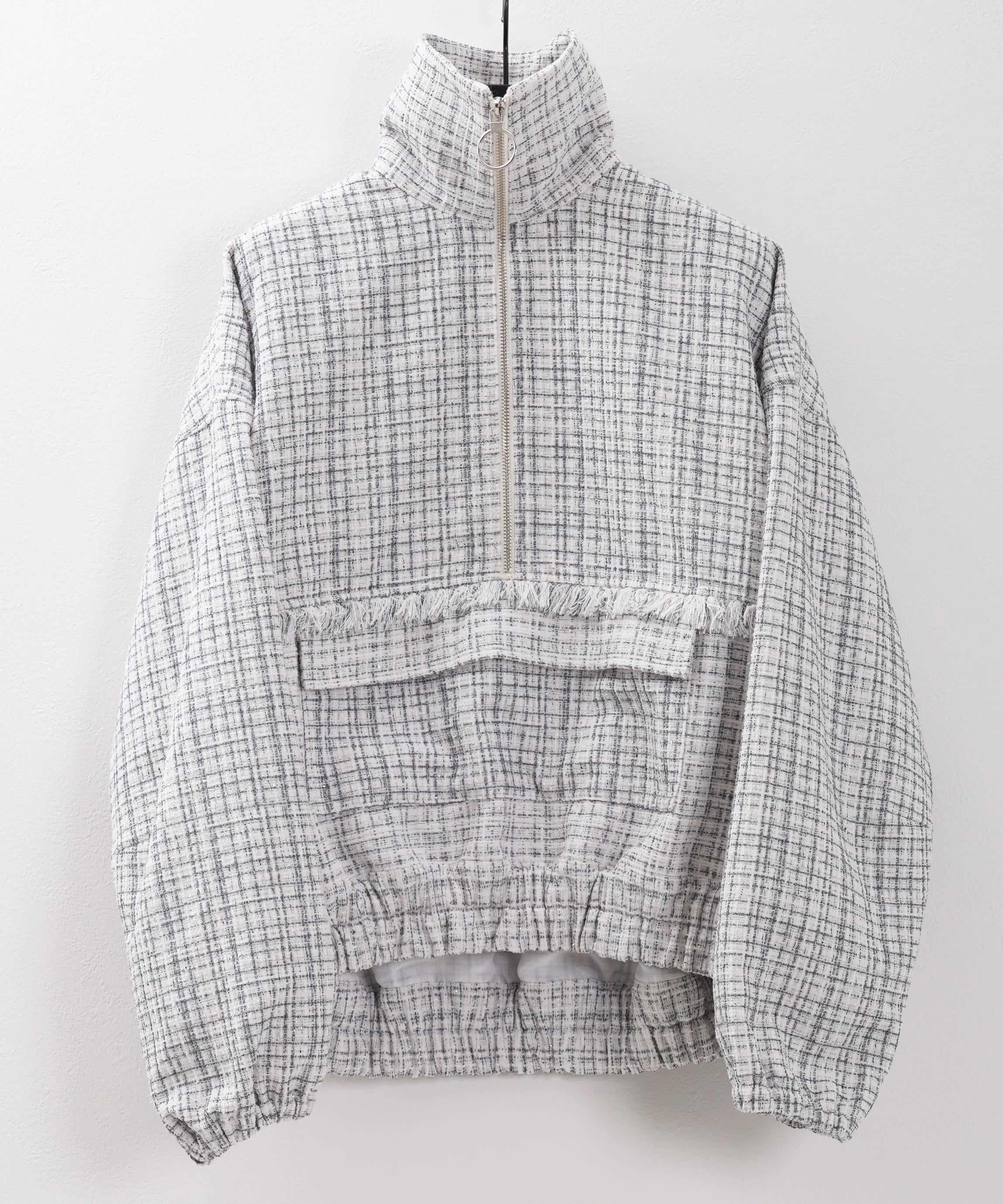 AGNOST ツイードハーフジップブルゾン〔50%OFF〕