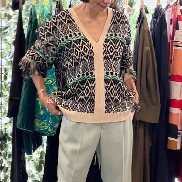 Sara mallika ジャガードニット〔50%OFF〕
