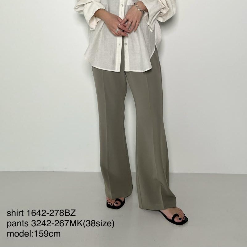 RANCLIC リボン付きフレアパンツ Sサイズ RANCLIC リボン付きフレアパンツ Sサイズ