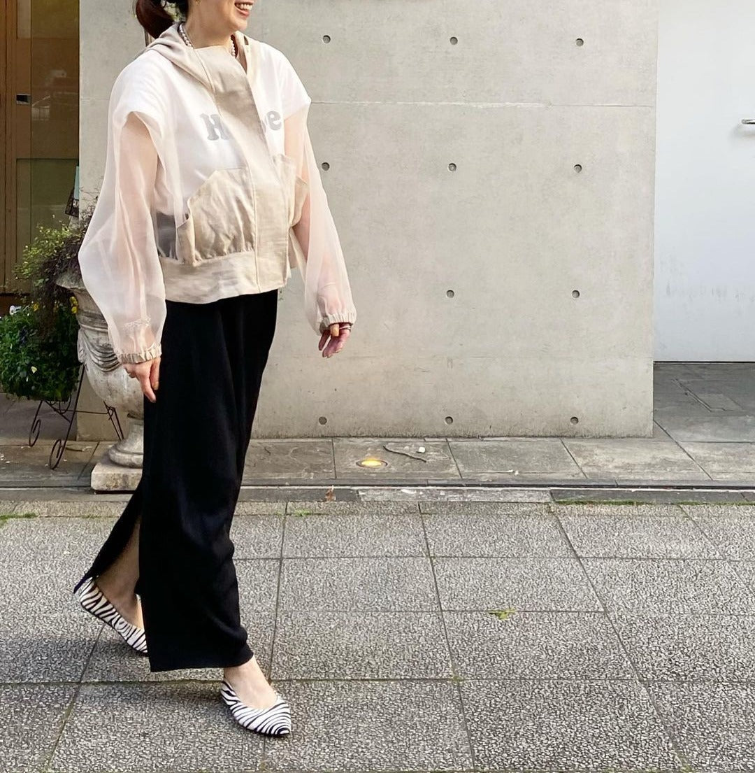 Maison de RUKA シースルーリネンパーカー