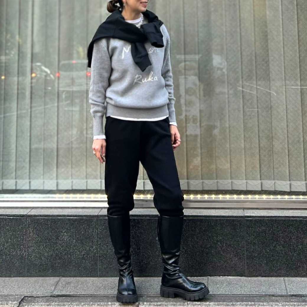 Maison de RUKA カシミヤ ロゴニット