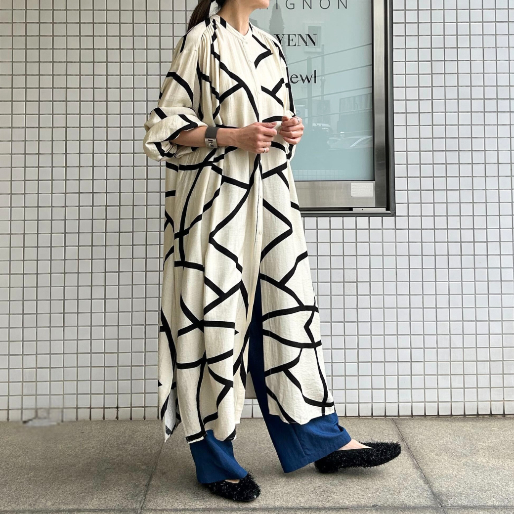 CHIGNON ラインプリントシャツOP 5961-019KK