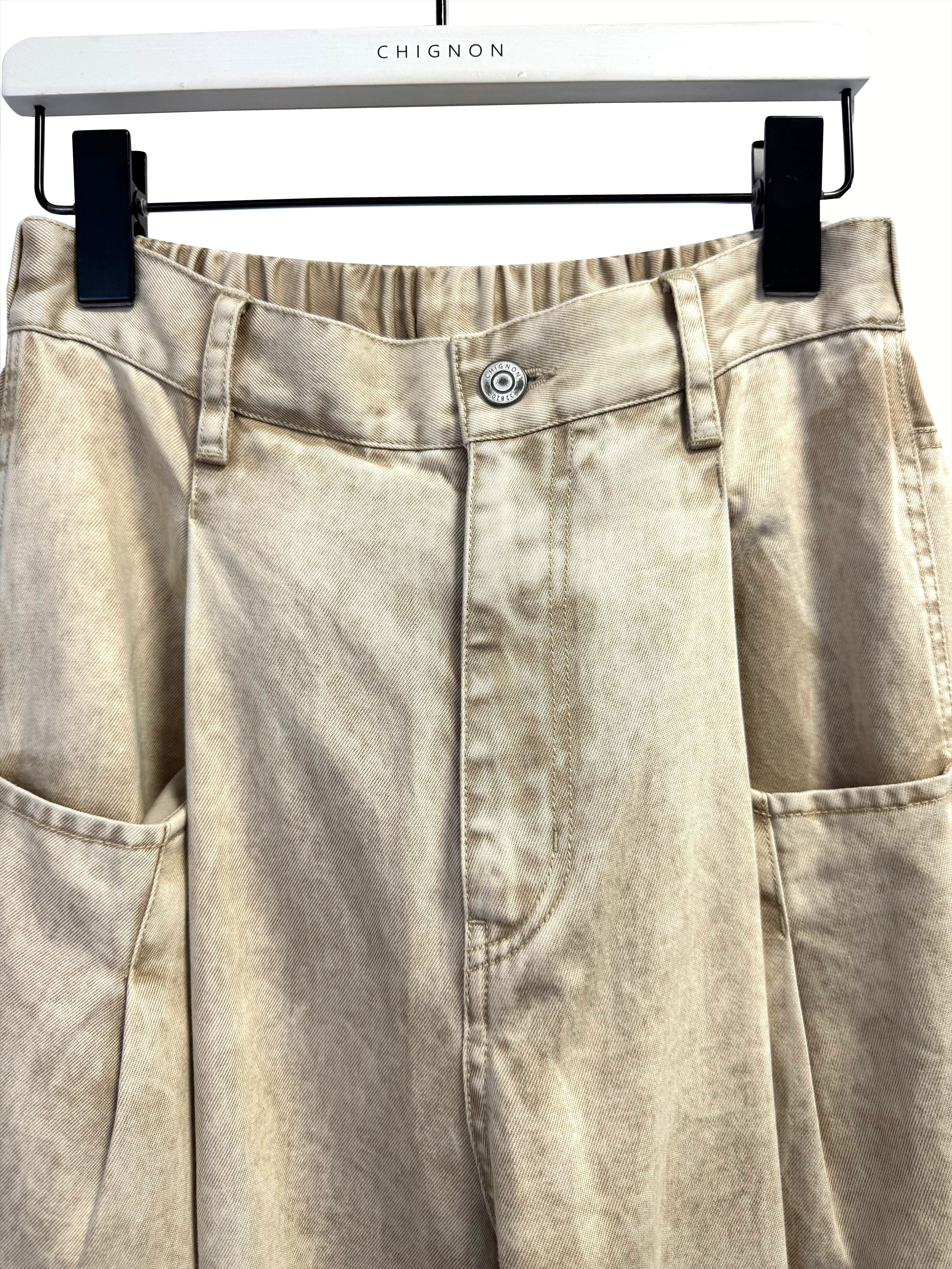 CHIGNON ウォッシュドタックワイドパンツ 3855-279BT