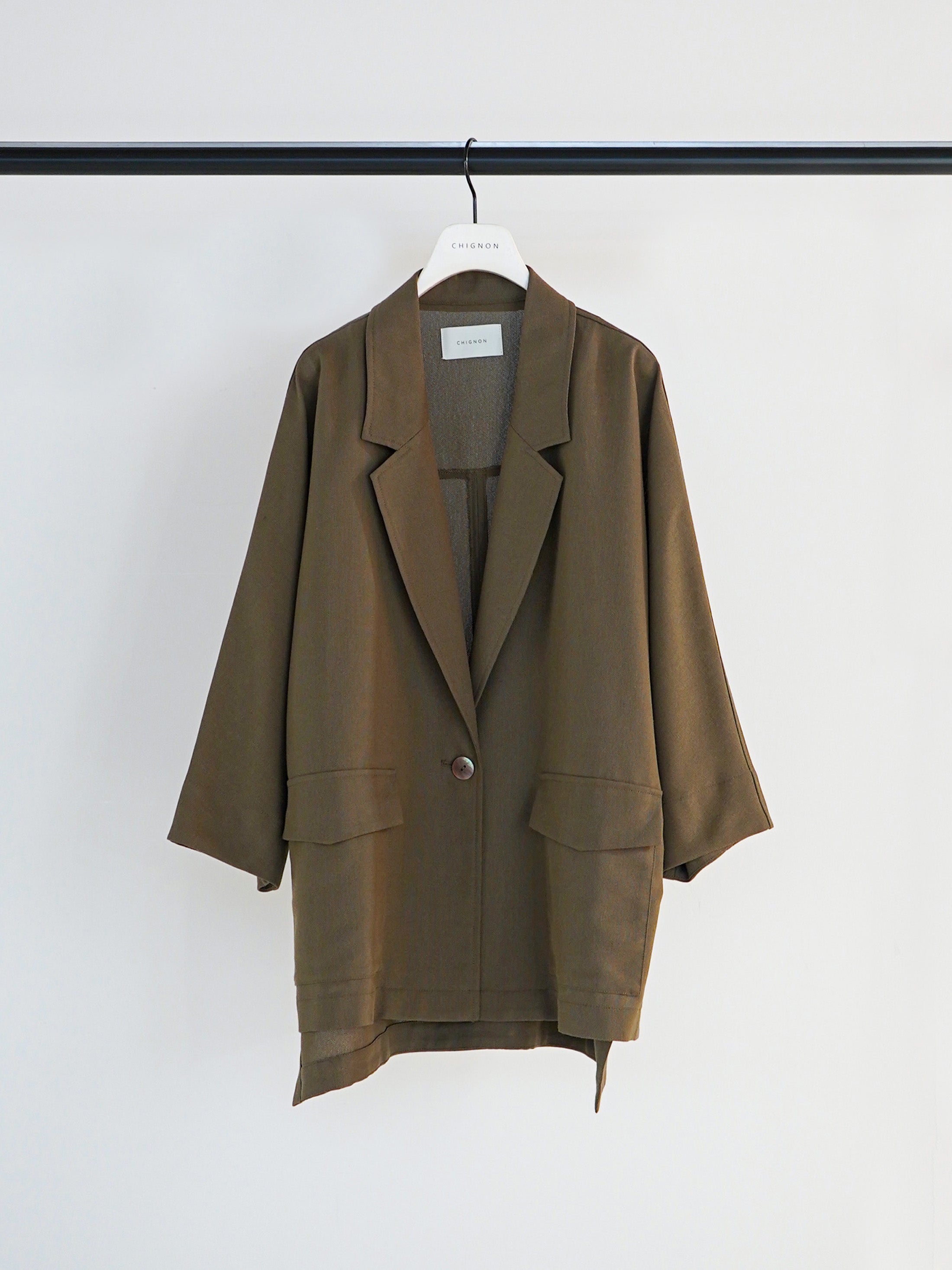 【予約販売】CHIGNON サマーメッシュ麻混ドルマンJK 4561-027BZ