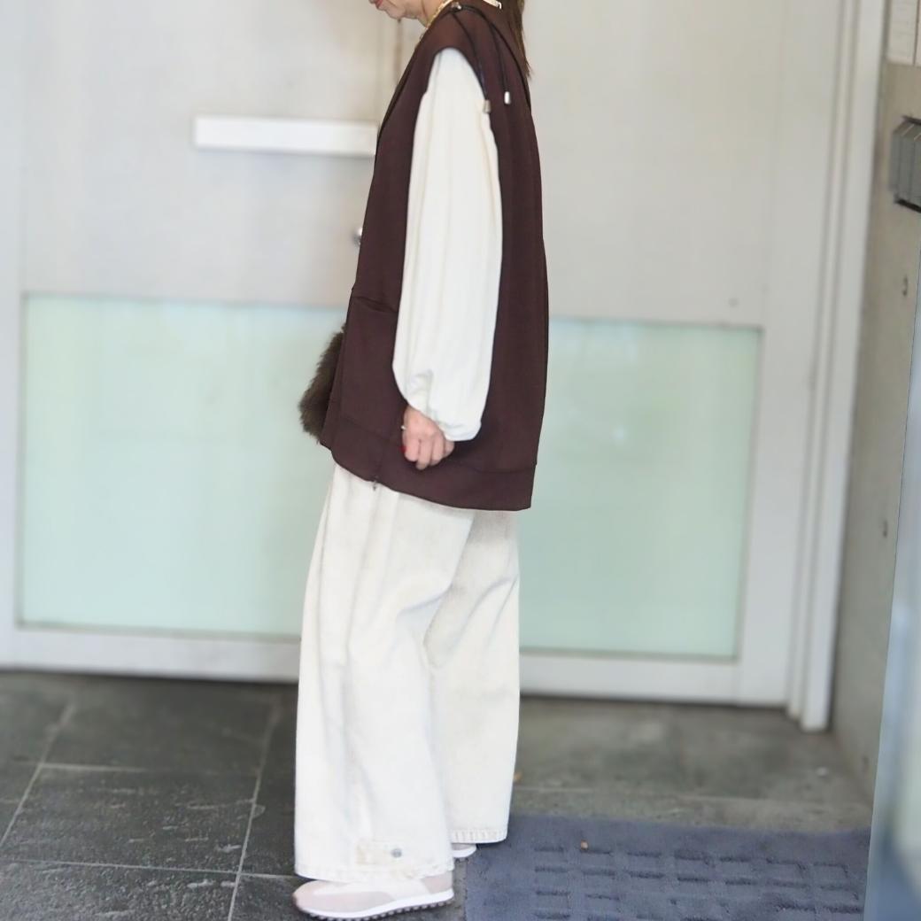 CHIGNON ウォッシュドタックワイドパンツ 3855-279BT