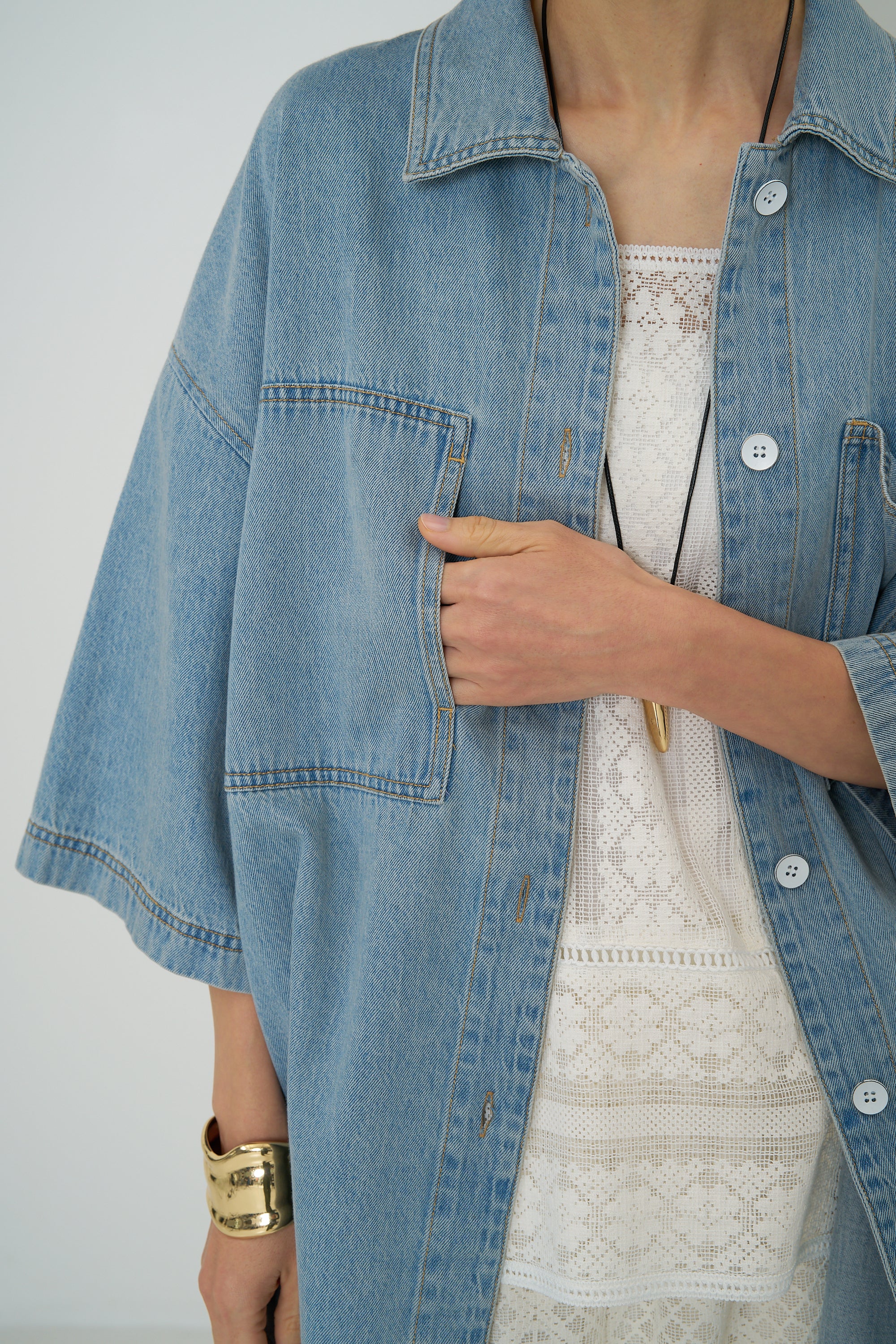 【予約販売】CHIGNON ハーフスリーブデニムJK 4861-041BT