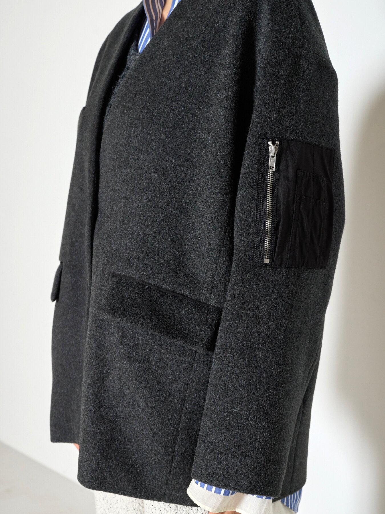 【予約販売】CHIGNON ノーカラーニュアンスミリタリーJK 4865-301KK