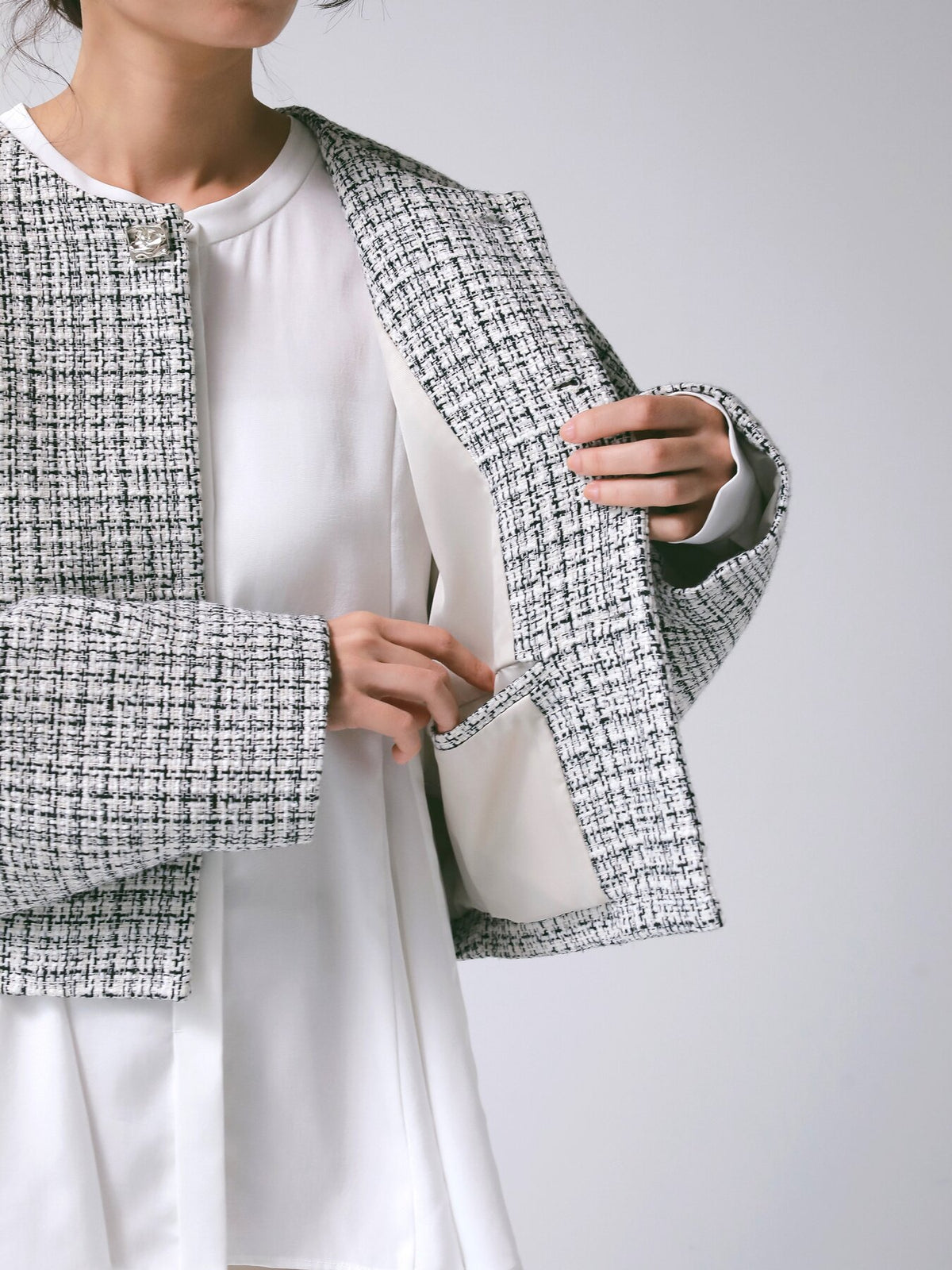 【予約販売】CHIGNON ミニマルツィードJK 4866-608BZ