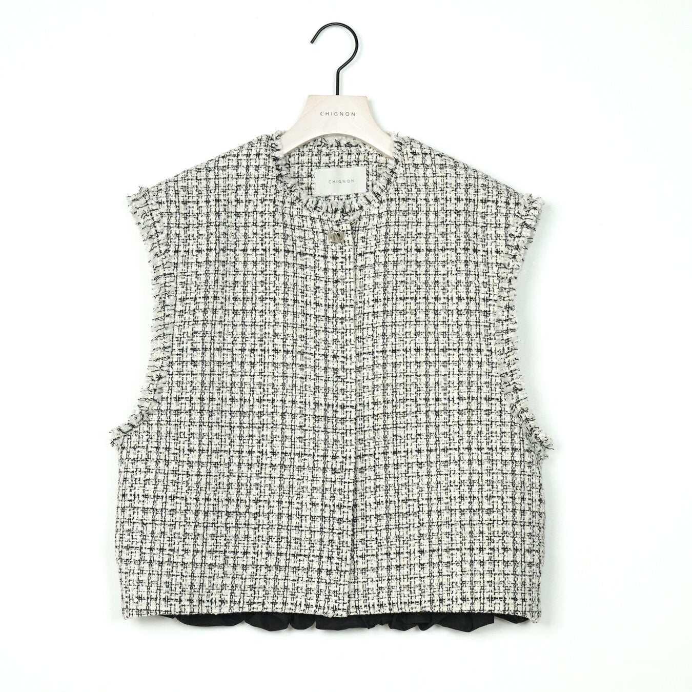 【予約販売】CHIGNON ミニマルツィードドッキングジレ 4866-609BZ