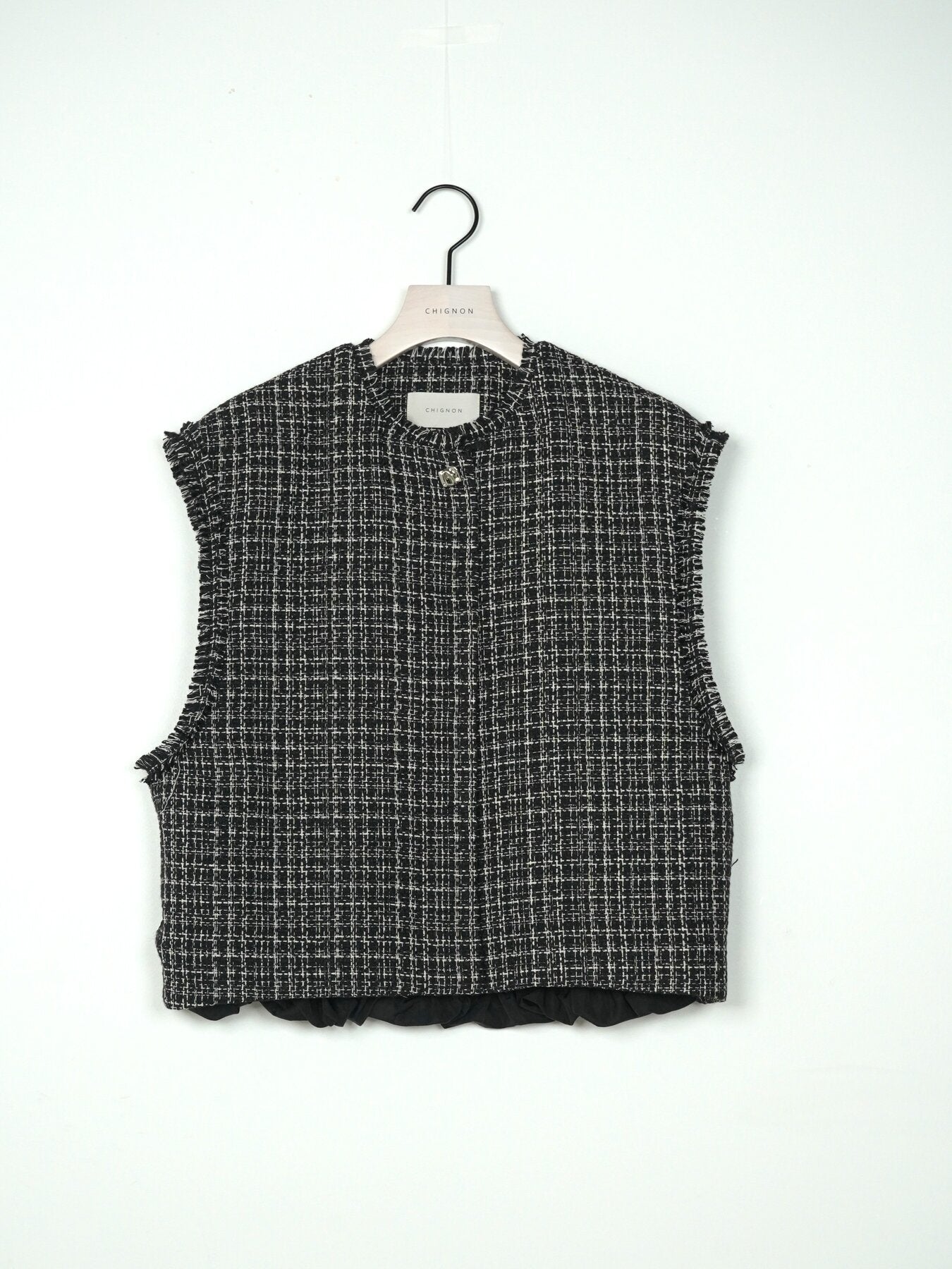 【予約販売】CHIGNON ミニマルツィードドッキングジレ 4866-609BZ