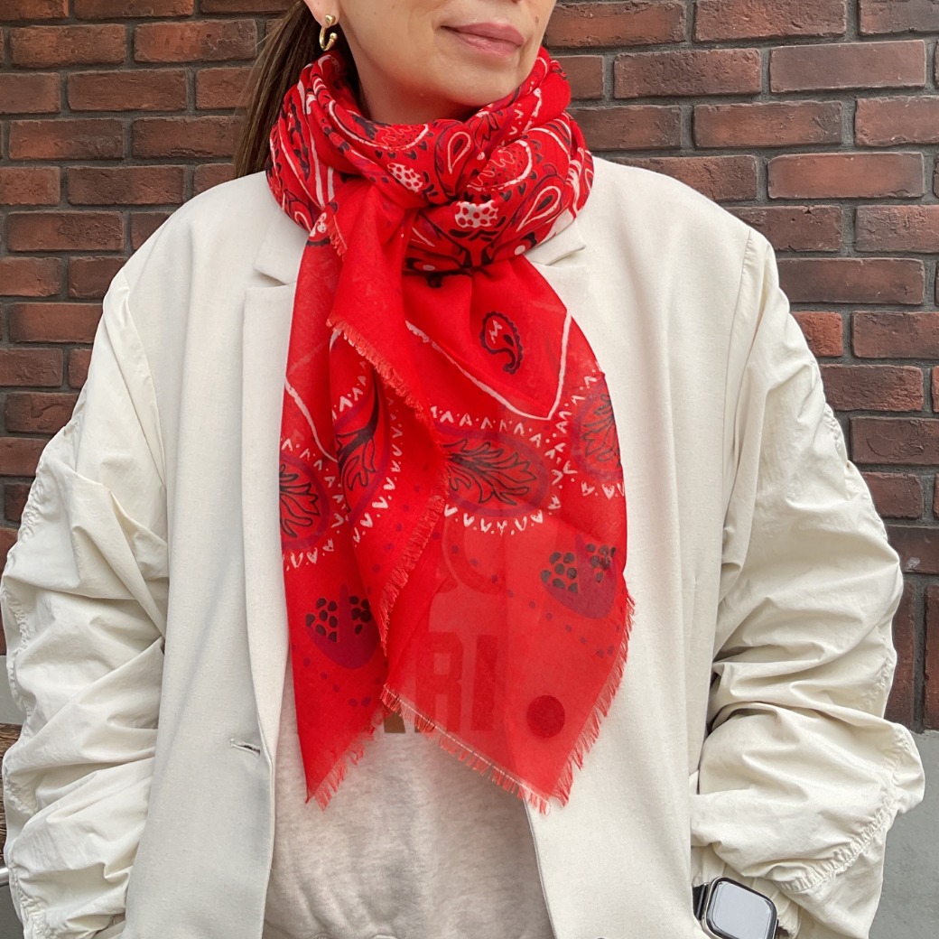 バンダナ柄大判ストール