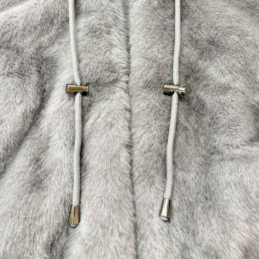 プレミアムエコファーフーディベスト