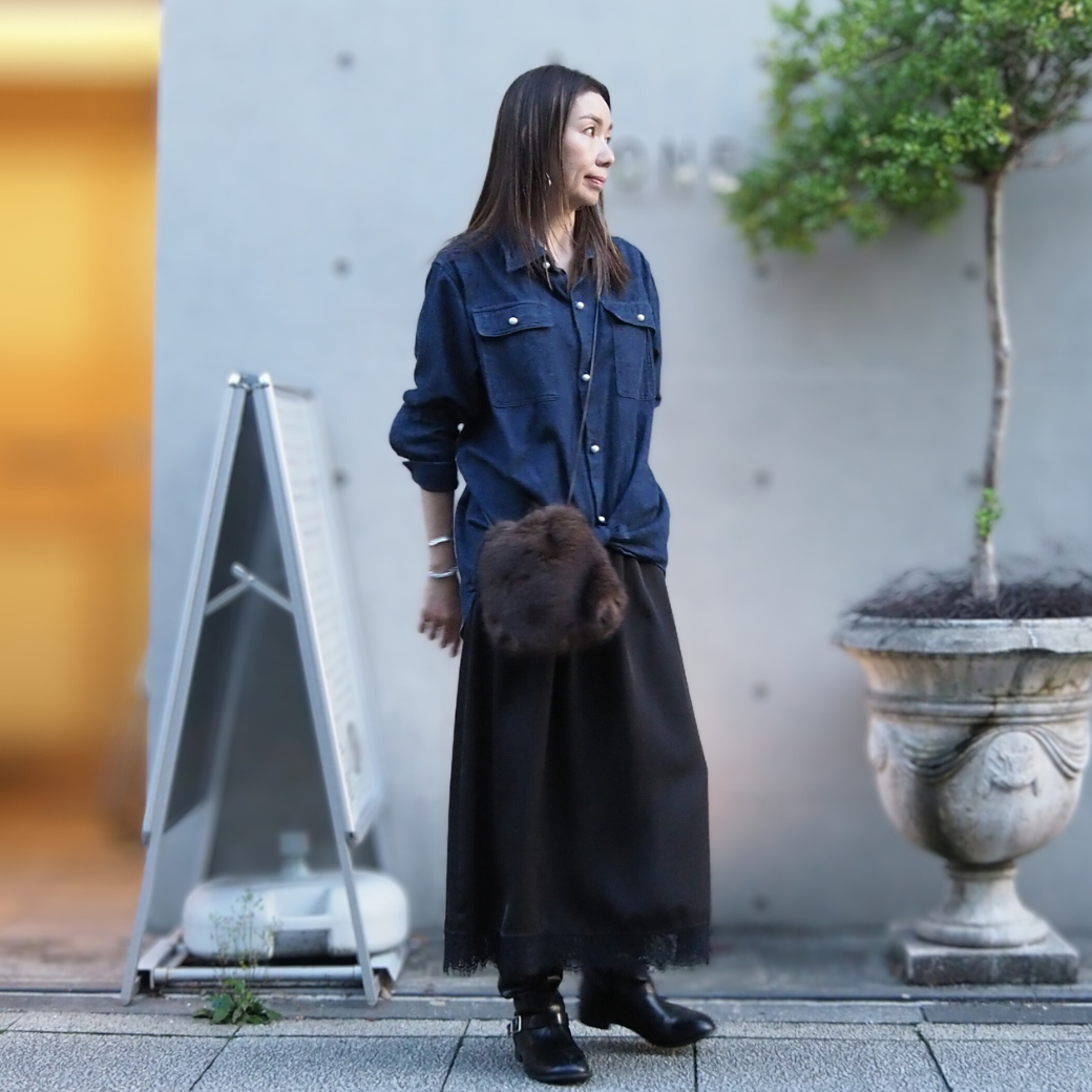 フェイクファーポシェット