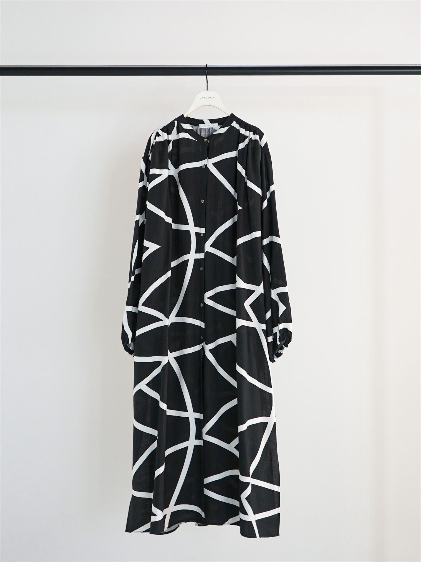 【予約販売】CHIGNON ラインプリントシャツOP 5961-019KK