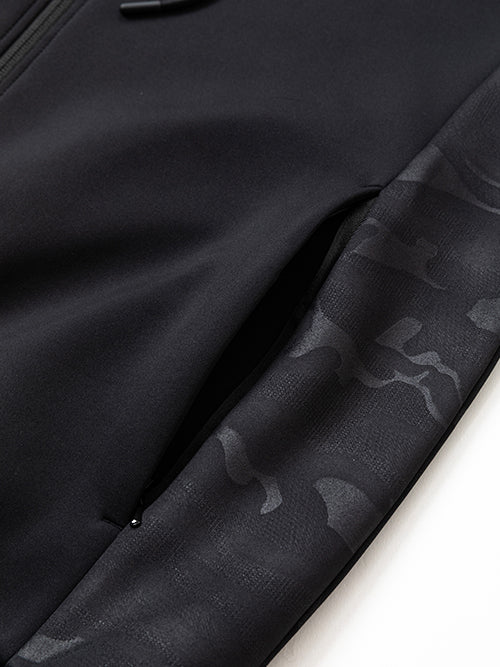 SY32 DOUBLE KNIT EMBOSS CAMO SHIELD LOGO ZIP HOODIE No.13509