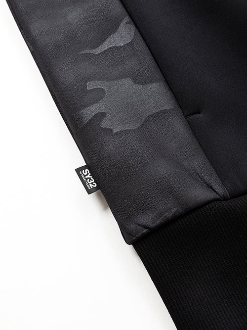 SY32 DOUBLE KNIT EMBOSS CAMO SHIELD LOGO ZIP HOODIE No.13509