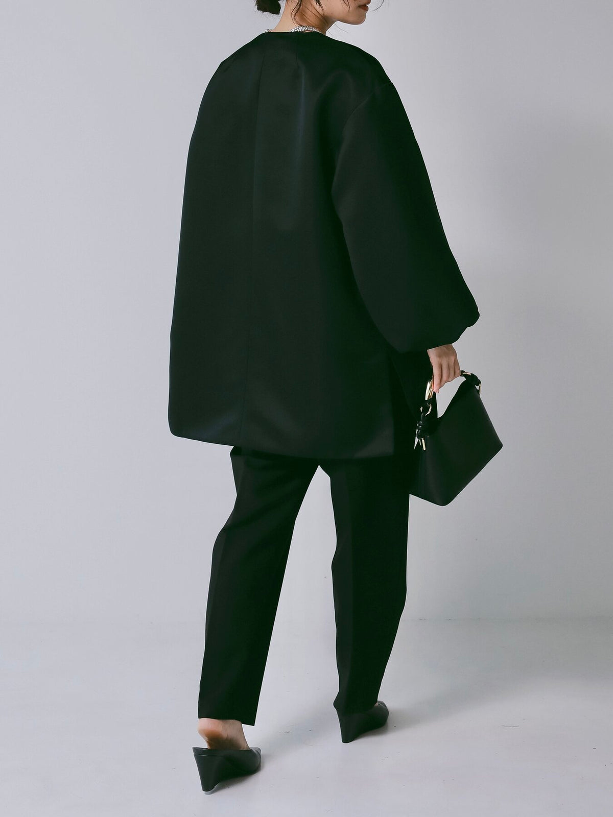 【予約販売】CHIGNON フォルムスリーブノーカラーコート7266-636MK
