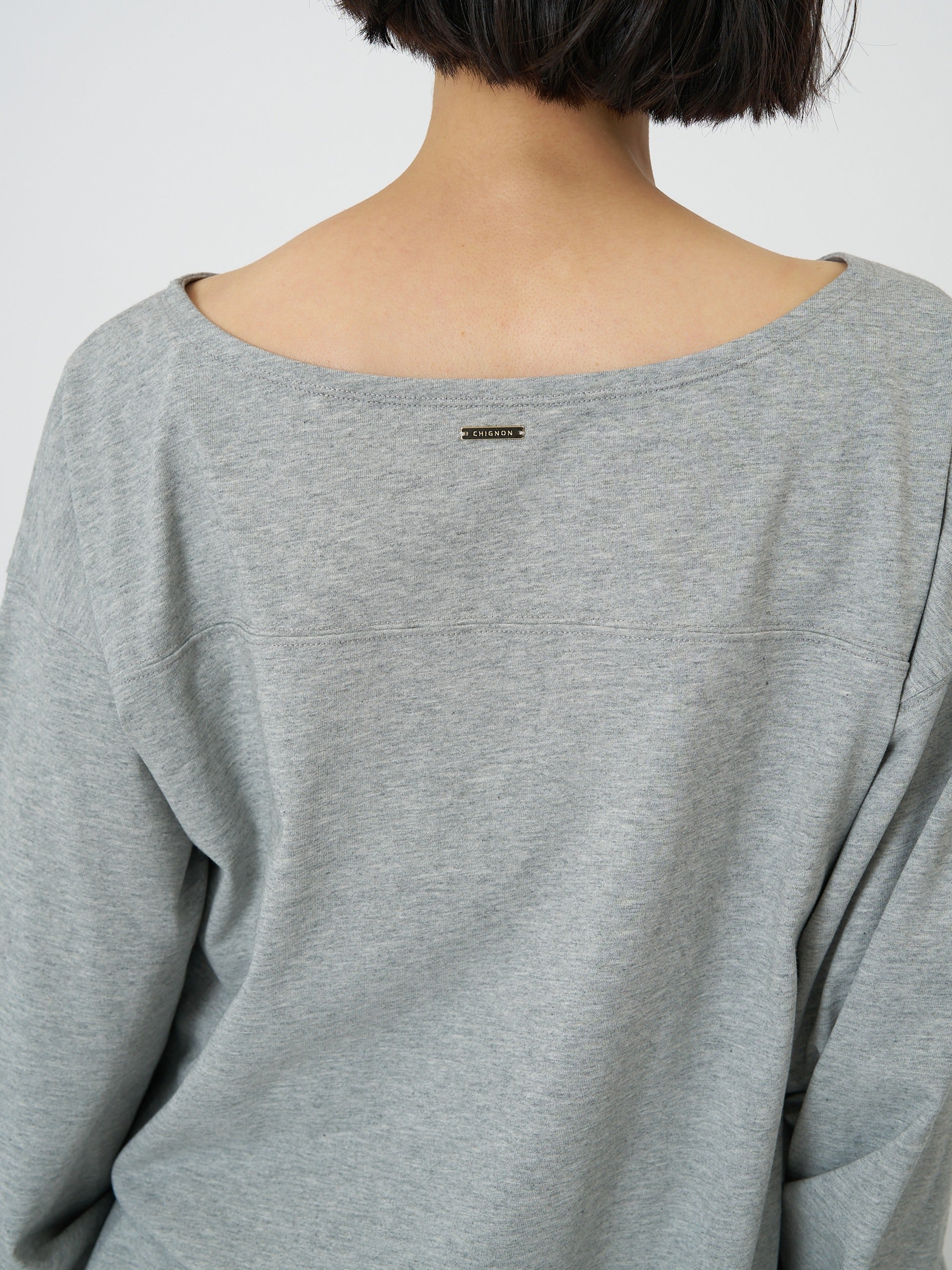 【予約販売】CHIGNON 度詰天竺ボートネックロンT 8261-015KK