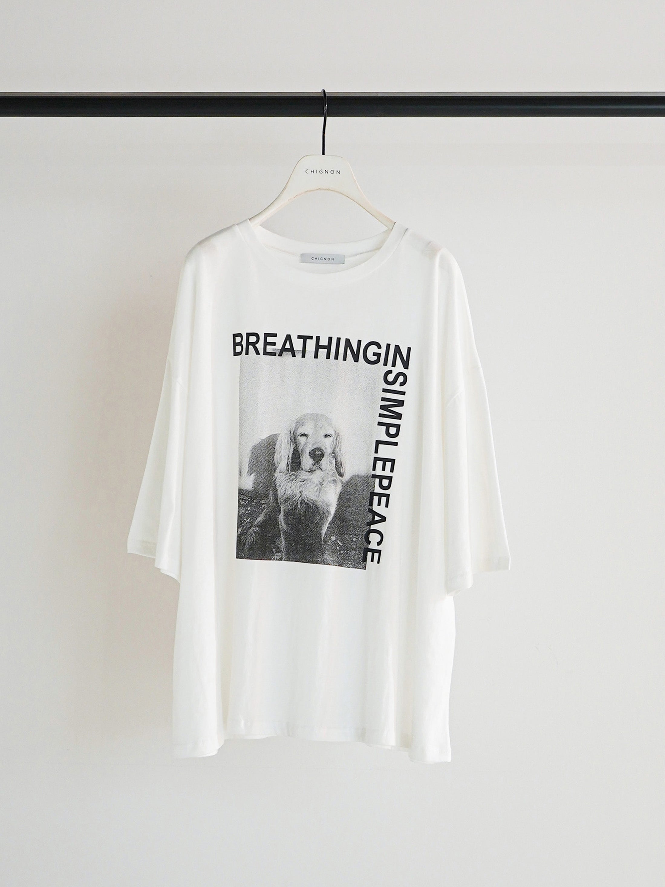 【予約販売】CHIGNON アニマルフォト"DOG"TEE 8461-100KK