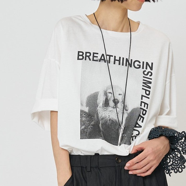 【予約販売】CHIGNON アニマルフォト"DOG"TEE 8461-100KK