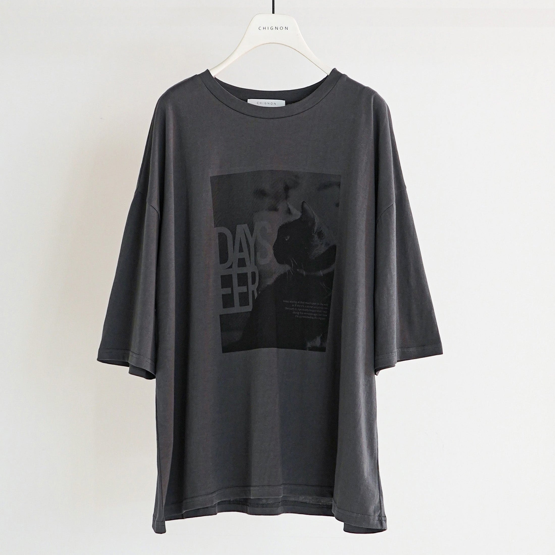 【予約販売】CHIGNON アニマルフォト"CAT"Tee 8461-101KK