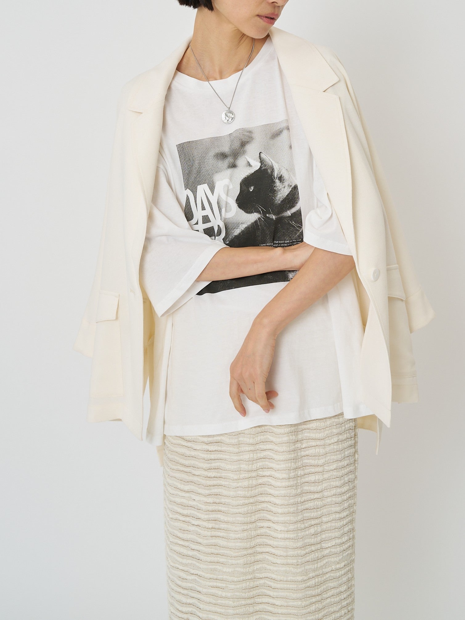 【予約販売】CHIGNON アニマルフォト"CAT"Tee 8461-101KK