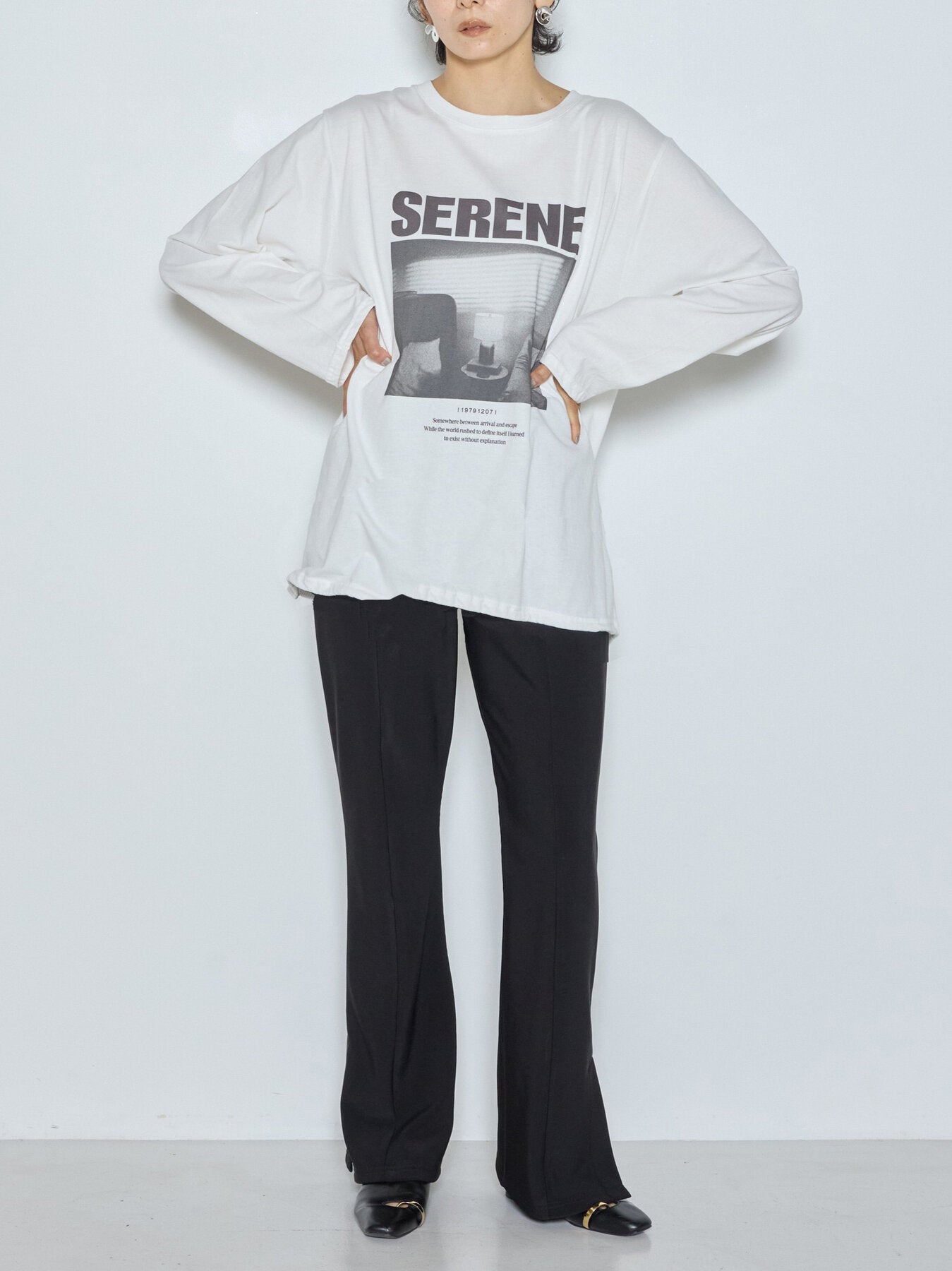 【予約販売】CHIGNON ワイヤーヘムPHOTO ロンTEE 8465-441KO